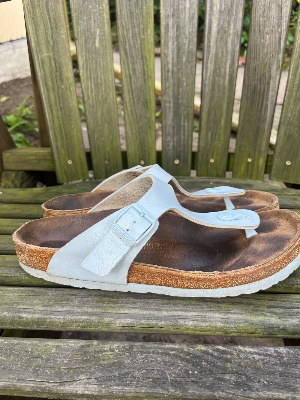 Birkenstock Women's Silver Gizeh Thong Sandals - Picture 3 of 12